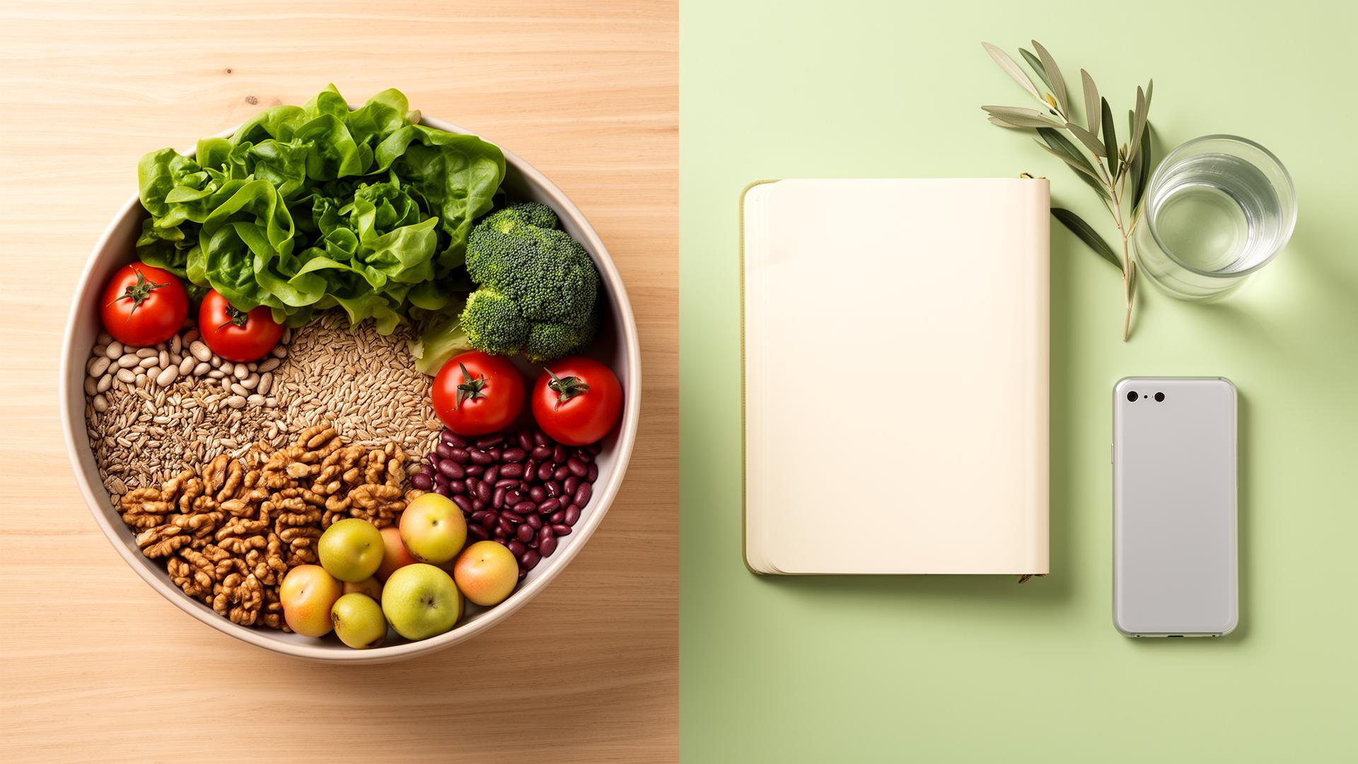 Confronto visivo tra alimentazione integrale e strumenti pratici del metodo C.A.A.M.