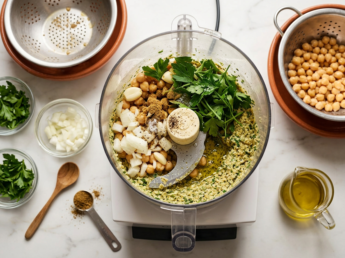 Passaggio 2: Frulla l'Impasto Base per i Falafel