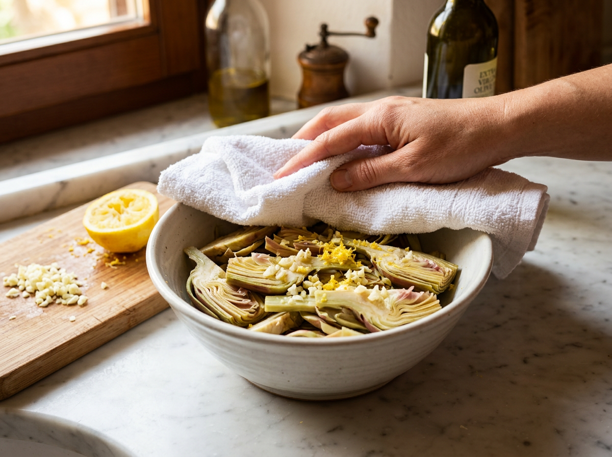Passaggio 4: Marinatura dei Carciofi per un Sapore Intenso