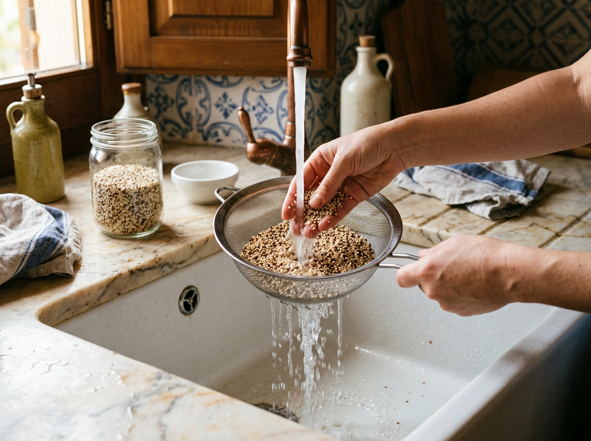 Passaggio 1: Sciacquare e Preparare la Quinoa