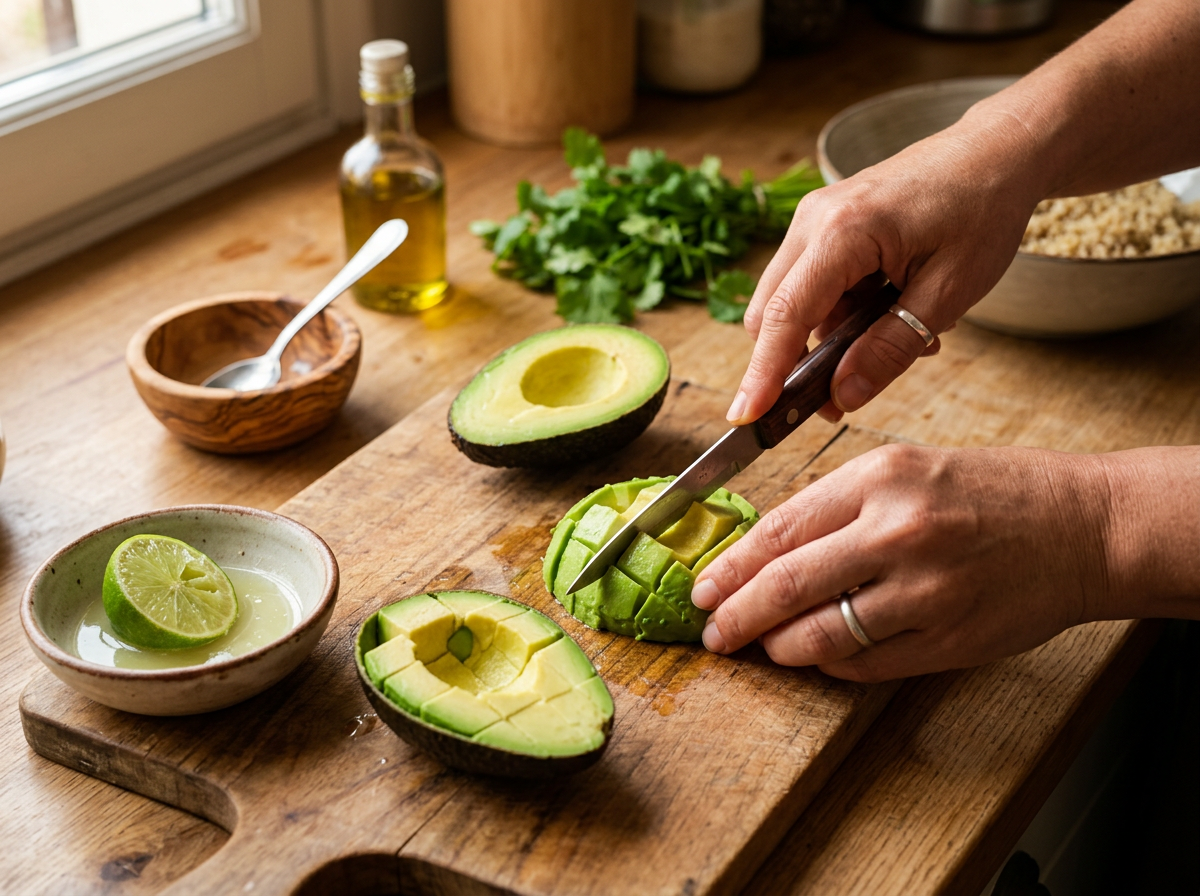 Passaggio 4: Taglio e Condimento dell'Avocado