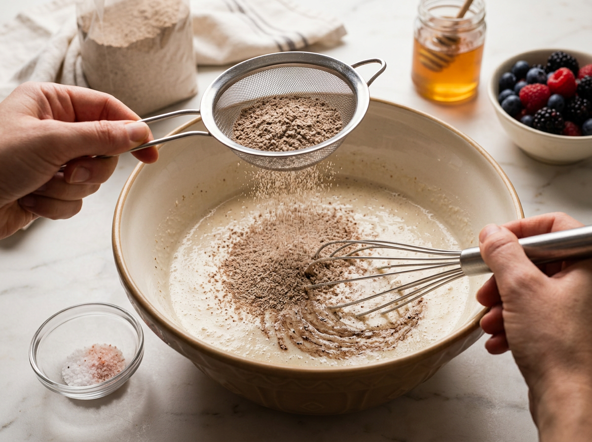 Passaggio 3: Incorpora la Farina di Grano Saraceno e il Sale