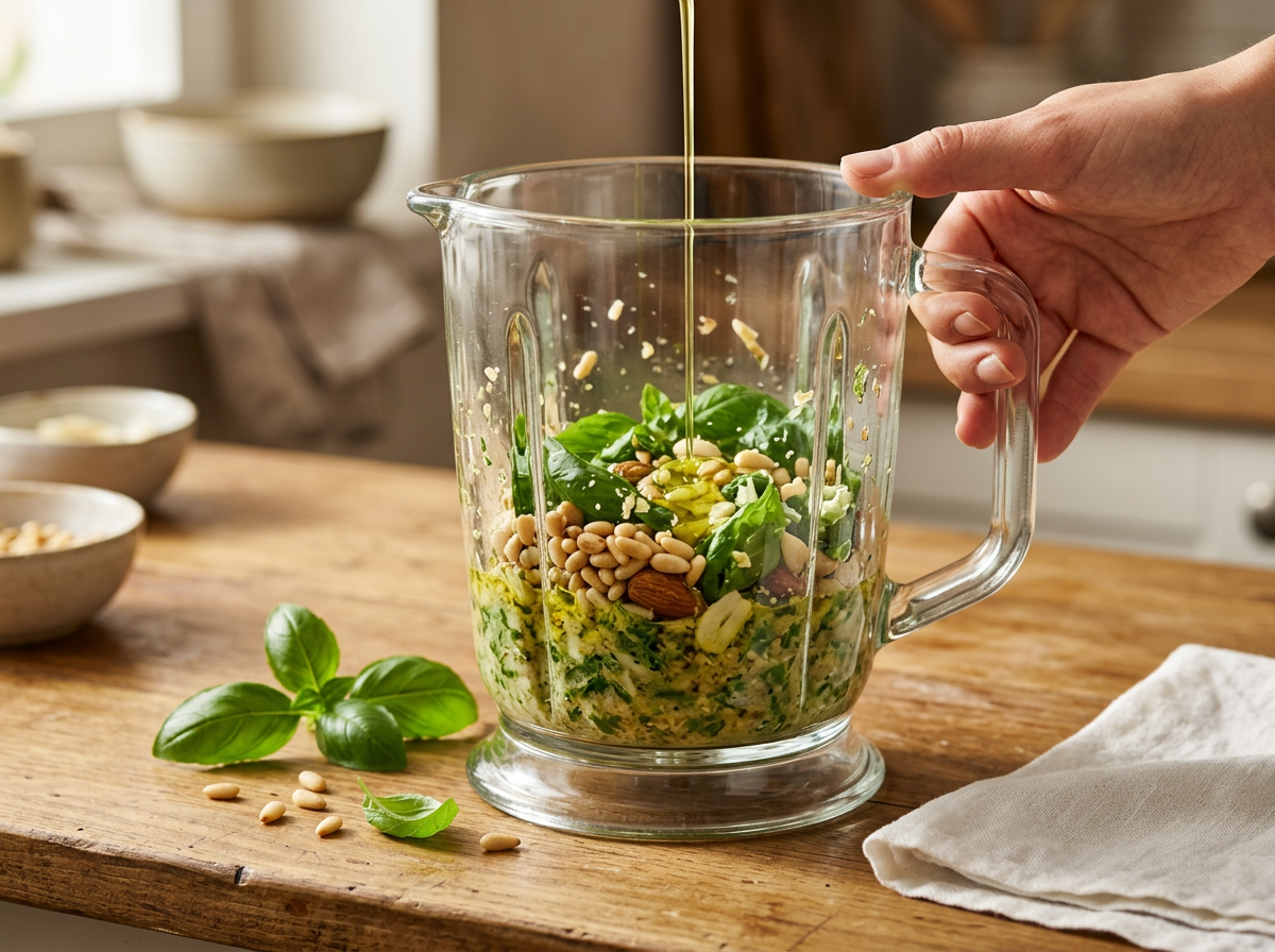 Passaggio 4: Frulla a Scatti per un Pesto Aromatico