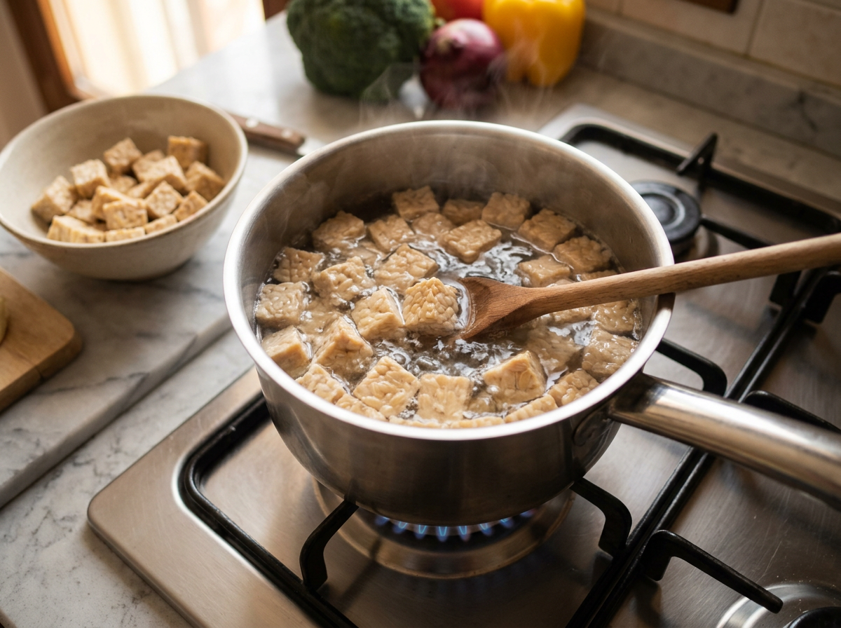 Passaggio 1: Sbollentare il Tempeh