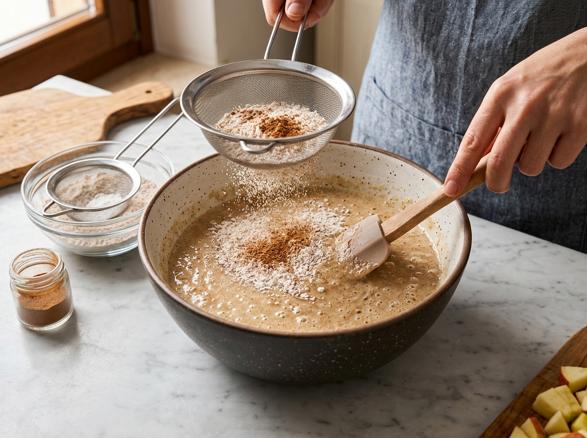 Passaggio 4: Incorpora gli Ingredienti Secchi con Delicata Attenzione