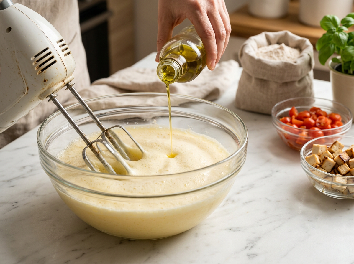 Passaggio 1: Prepara la base liquida con uova e olio