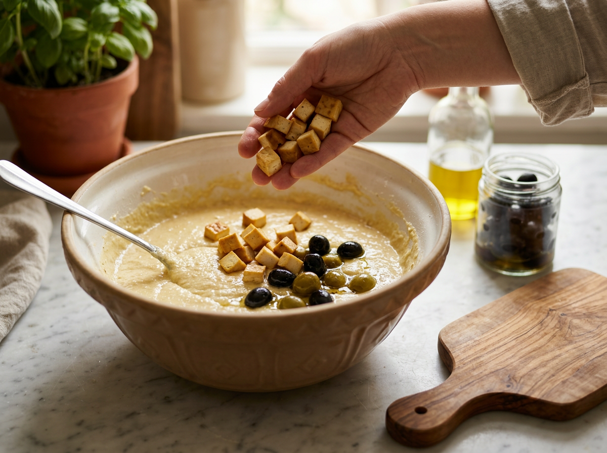 Passaggio 5: Unisci il tofu affumicato e le olive