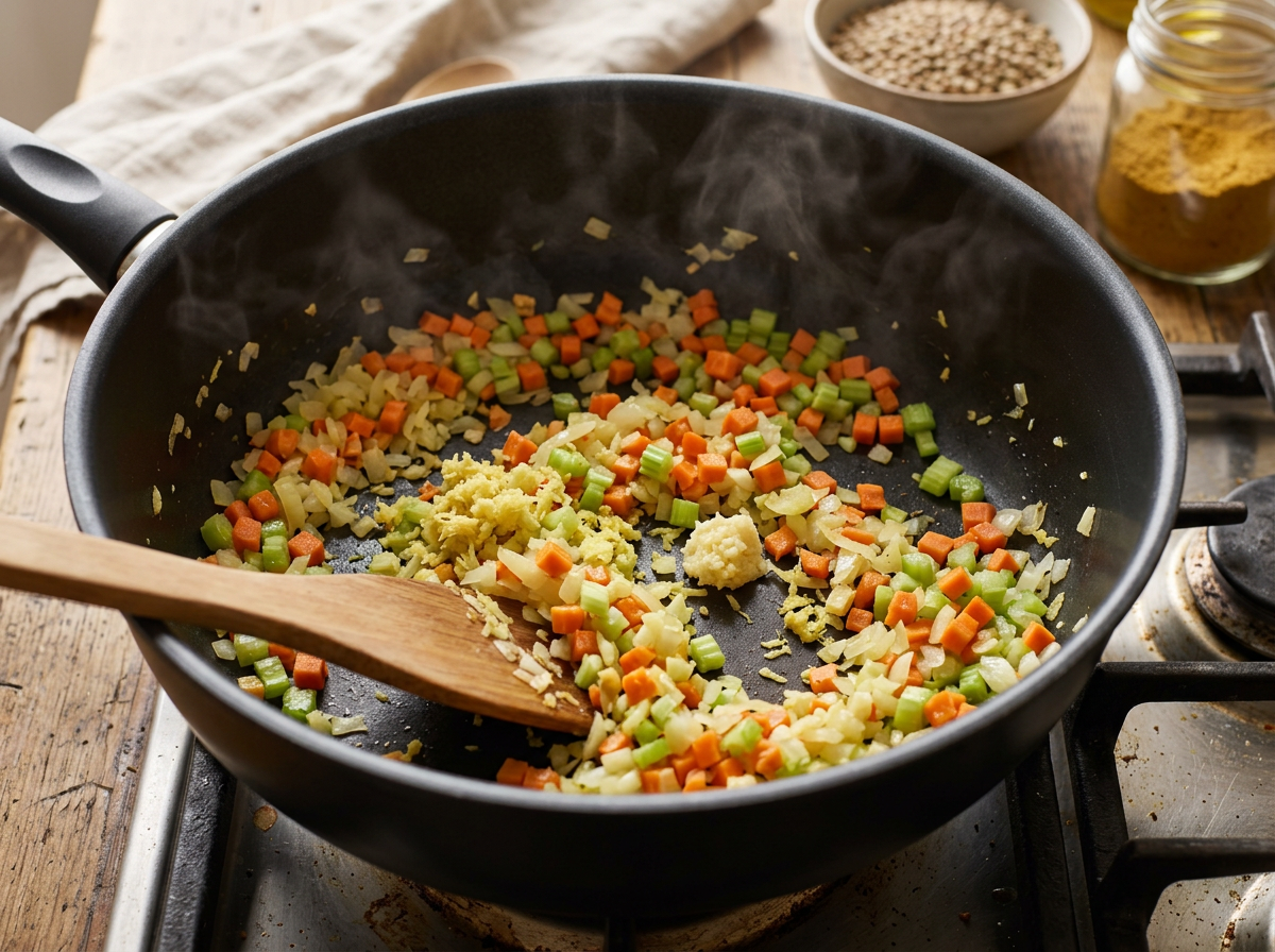 Passaggio 2: Soffriggi le Verdure a Secco